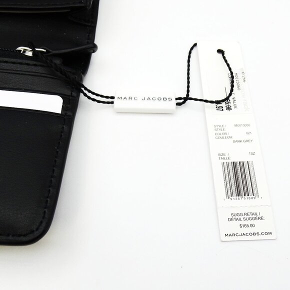 MARC JACOBS Empire City Dark Grey Leather Continental Bifold Wallet - Picture 6 of 10